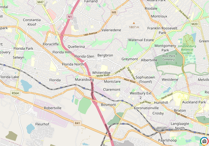 Map location of Whiteridge